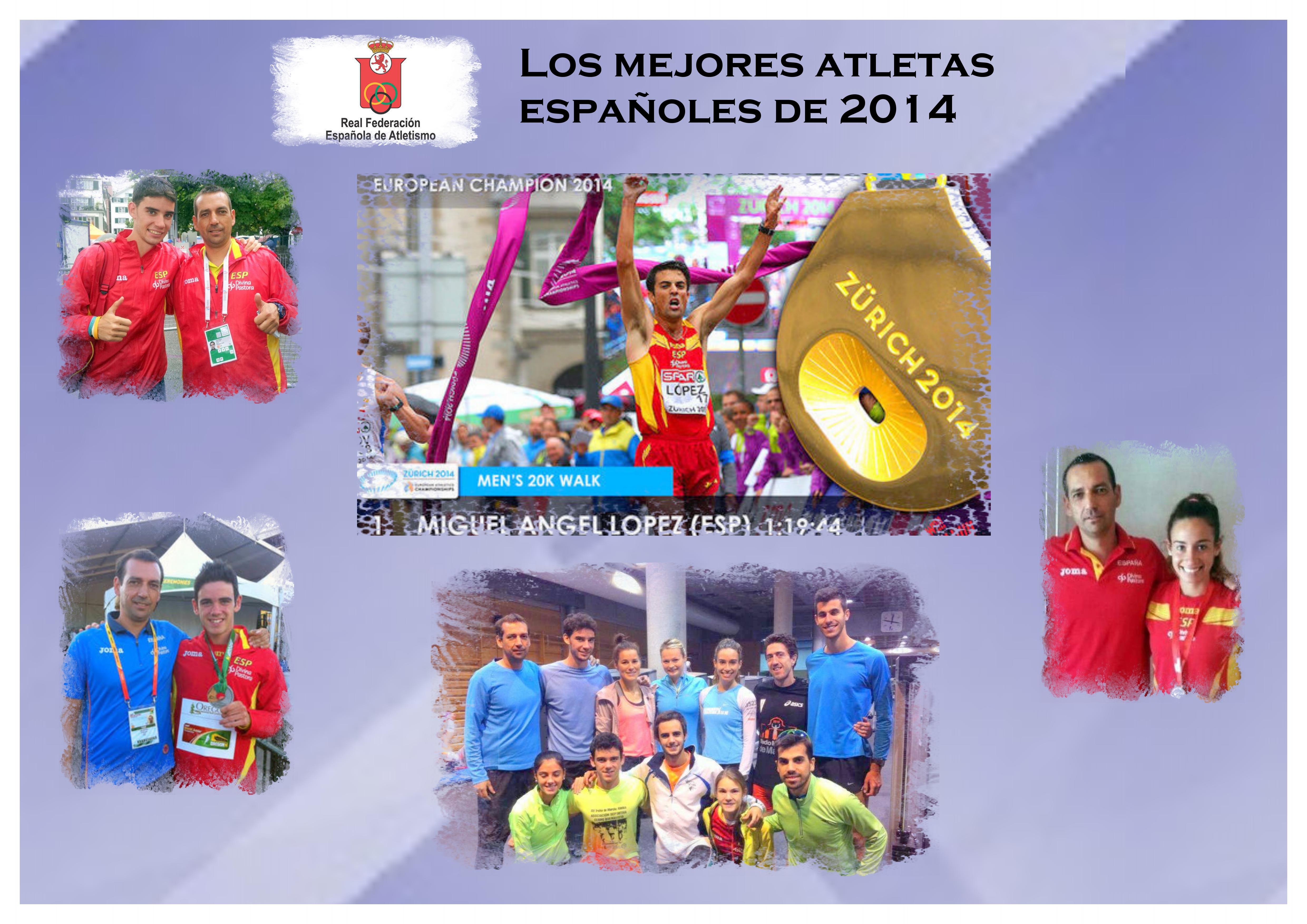 Repóker de la marcha española: López, Quintana, García, Martín y Gª-Caro