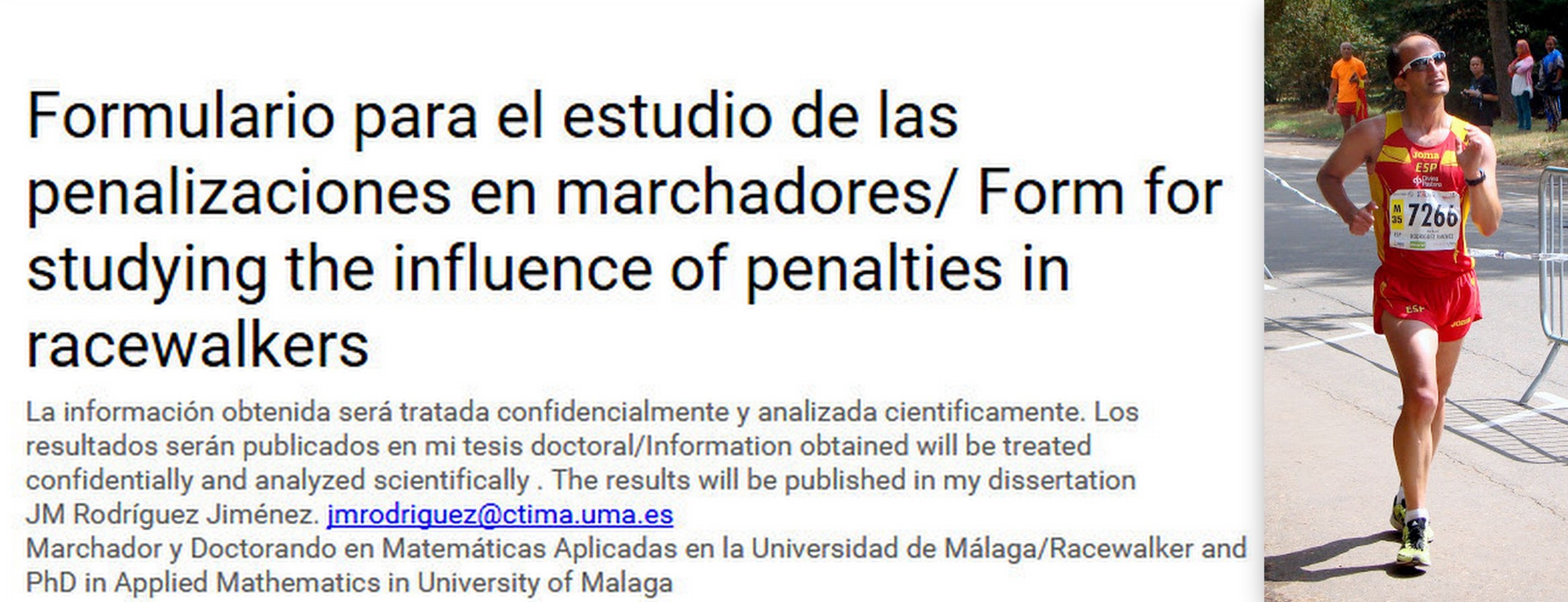 Estudio de Kiko Rodríguez sobre penalizaciones en la marcha atlética