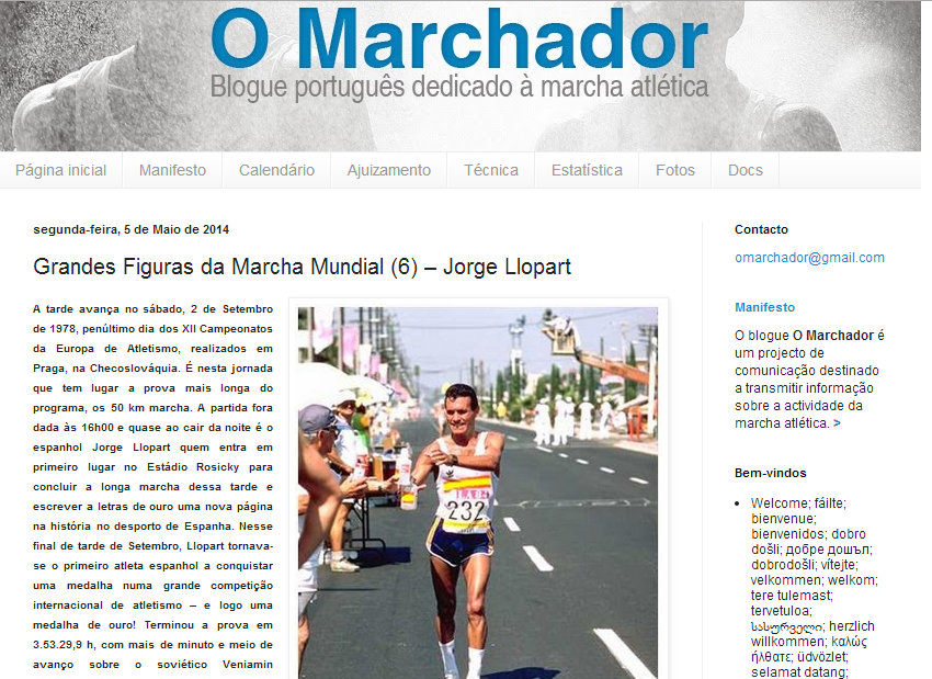 "Grandes Figuras da Marcha Mundial  – Jorge Llopart"